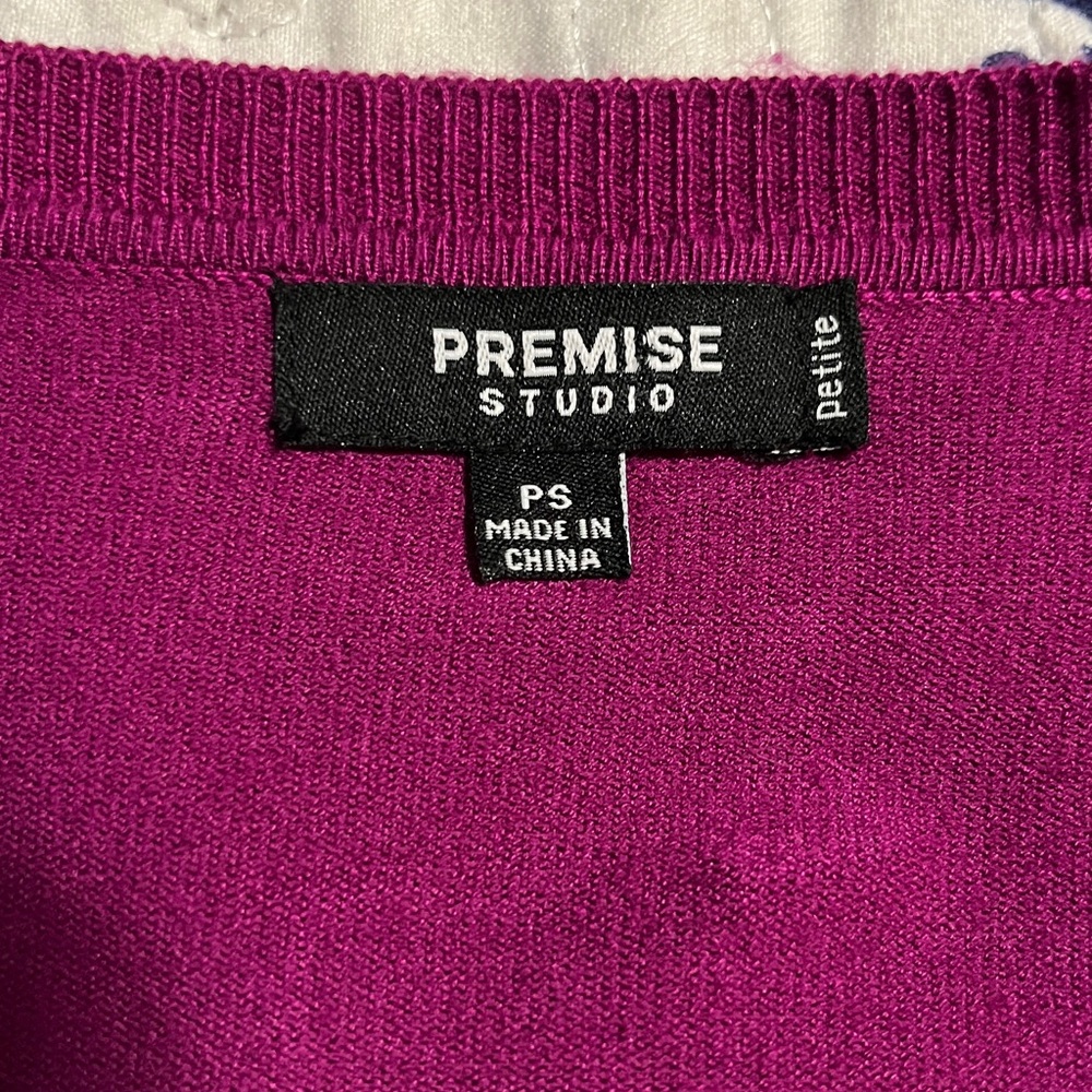 Premier Studio, Purple, Crop, Button Jacket/Sweat… - image 2